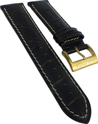 Produktbild von Nautica Herren > Uhrenarmband 22mm braun Krokooptik Leder > A31501