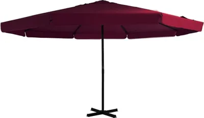 Image de Parasol d'extérieur avec mât en aluminium 500 cm rouge bordeaux