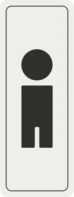 Produktbild von Türschild "Toilette Herren" selbstklebend 45x120 mm