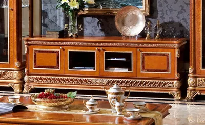 Produktbild von Sideboard TV E62 Lowboard RTV XXL Schrank Tisch Wohnzimmer Holz Klassisch Barock