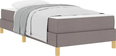 Zdjęcie produktu dla Łóżko sprężynowe z materacem Ciemnoszary 90 x 200 cm tkanina