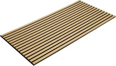 Zdjęcie produktu dla Akustyczny panel ścienny z dębu - czarny - 60 x 120 cm