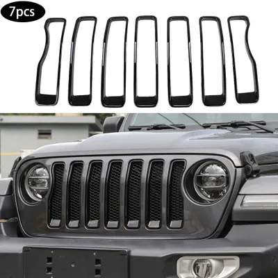 Image de Grille de protection extérieure pour Jeep Wrangler 2018+ Noir