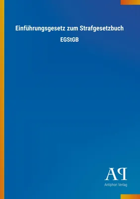 Produktbild von Einführungsgesetz zum Strafgesetzbuch