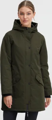 Produktbild von OXMO OXTamila Damen Übergangsmantel Parka Lange Jacke mit Kapuze