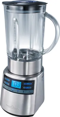 Produktbild von ProfiCook PC-UM 1006 Universalmixer mit Ice-Crush-Funktion, abnehmbarer Glas-Mixbehälter mit Skala, LCD-Display (blau beleuchtet), Edelstahlgehäuse