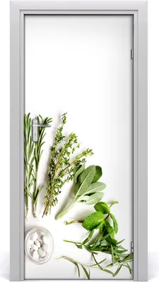 Produktbild von Tulup Türaufkleber 85x205 cm Dekorative Aufkleber Selbstklebend Wasserdichte Tapete Abnehmbar Schlafzimmer Wohnzimmer Wohnkultur - Kraut