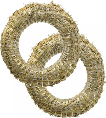 Produktbild von DIY Strohkranz Rohling 40/8cm Türkranz Adventskranz 2St