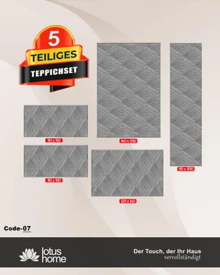 Produktbild von 5-teiliges Teppich-Set Ascura Code-07