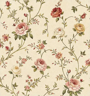 Immagine prodotto di Carta da parati vintage con motivi floreali, autoadesiva, 44 x 300 cm