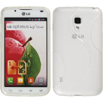 Produktbild von PhoneNatic Case kompatibel mit LG Optimus L7 II Dual - clear Silikon Hülle S-Style + 2 Schutzfolien