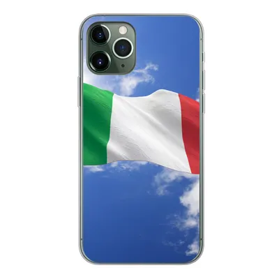 Produktbild von MuchoWow® Handyhülle Schutzhülle Hülle für iPhone 11 Pro Die Flagge Italiens weht am Himmel Silikon Softcase Handy Hülle - Handy