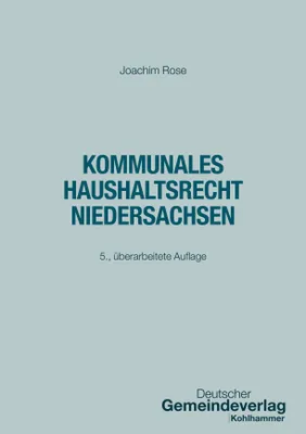 Produktbild von Kommunales Haushaltsrecht Niedersachsen