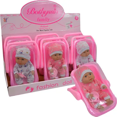 Zdjęcie produktu dla lalka bobas w nosidełku ze smoczkiem 20cm  | 17377