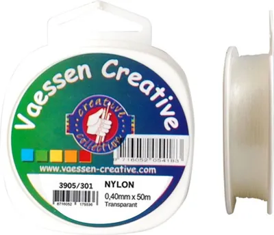 Produktbild von Vaessen Creative | Nylon Cord 0.4mm 50m Transparent