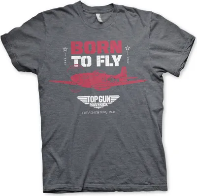 Produktbild von Top Gun - Born To Fly T-Shirt - Large - DarkHeather