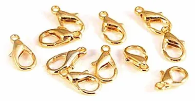 Produktbild von Vintageparts Karabinerverschluss goldfarben 12mm 10 Stück