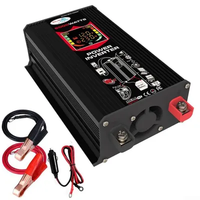 Productafbeelding van Netinverter - 6000 Watt vermogen - DC naar AC converter - Compact - USB-oplader