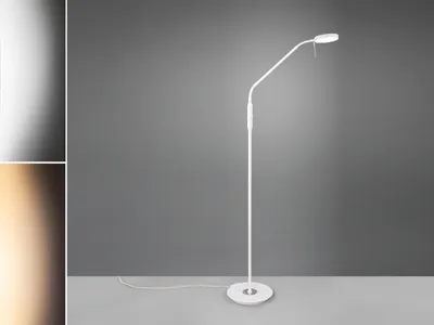 Produktbild von LED Stehleuchte MONZA dimmbar mit Flexarm, Höhe 145cm, Weiß