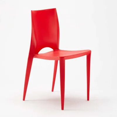 Image de Chaise de salle à manger Chaise de bistrot Coloré Design Color - Rouge