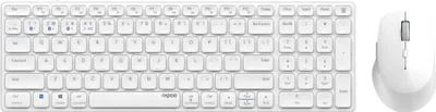 Zdjęcie produktu dla Hama 9700M, Pełnowymiarowy (100%), QWERTZ, Biały, Dołączona myszka