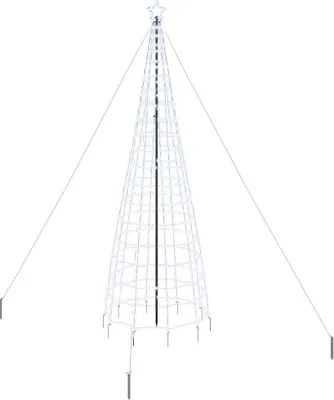 Produktbild von vidaXL LED Weihnachtsbaum mit Erdspießen Kaltweiß 400 cm Eisen