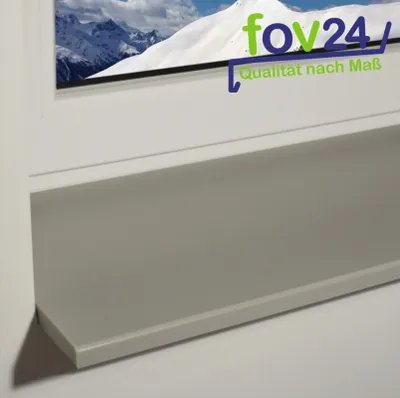 Produktbild von Werzalit Fensterbank Compact S18 Hellgrau, Perlstruktur Tiefe: 450 mm x Länge: 2100 mm mit ABS Kante zweiseitig
