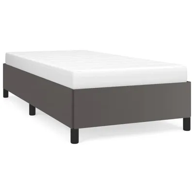 Produktbild von vidaXL Bettgestell Grau 90x190 cm Kunstleder