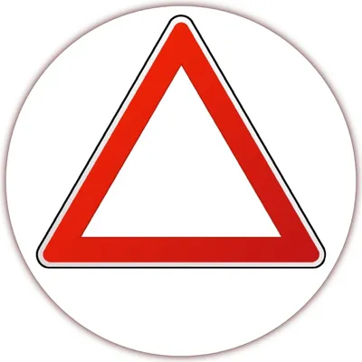 Produktbild von 12 X Aufkleber Vorfahrt Achtung Warndreieck rund Ø 50 mm Folienaufkleber rot weiß (Auf-524)