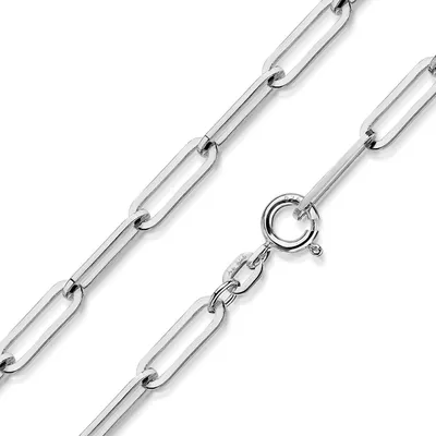 Image de MATERIA by Matthias Wagner : collier à maillons larges pour femme, en argent sterling 925, design à maillons de 3 mm, K23