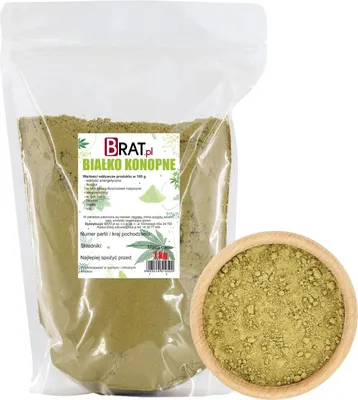 Produktbild von Hanfproteinpulver 1 kg – Reich an Ballaststoffen & vollständigem Aminosäurenprofil