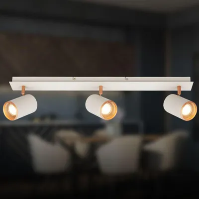 Image de Spot de plafond Plafonnier Lampe de plafond Chambre   coucher Pivotant 3 ampoules Couloir