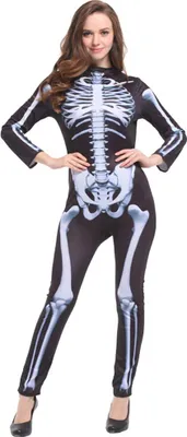 Produktbild von Einheitsgröße MP-45|"Mrs. Skeleton" Jumpsuit Damen Kostüm MIESEPETER®