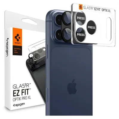 Produktbild von Spigen Optik Pro XL EZ Fit, Apple, iPhone 17 Pro, Staubresistent, Kratzresistent, Schwarz, 2 Stück(e)