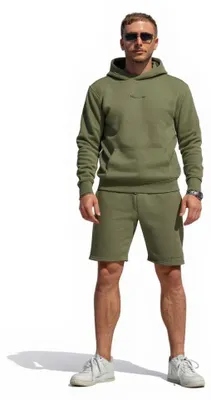 Produktbild von HOME DELUXE | Home Wear Hoodie mit Kapuze – Khaki, Oversize L | Bequemer Pullover für Damen & Herren