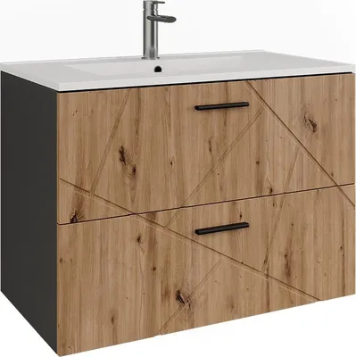 Obrázek produktu pro Sada koupelnového nábytku Vicco Irma Antracit/Artisan 2 díly, Model 56321