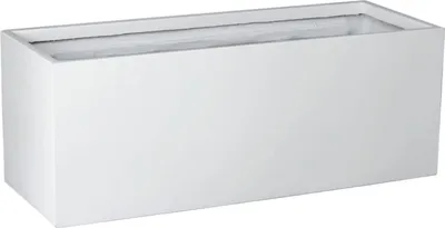 Produktbild von VIVANNO Pflanztrog Fiberglas MAXI Kasten, Weiß matt - 120x45x45 cm