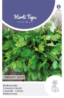 Produktbild von Horti Tops Koriander, fijnzadig traagschietend Kräutersamen - 1 Saatgutbeutel