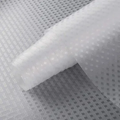 Produktbild von Küchenfußmatten, nichtklebende EVA-Kühlschrankverkleidungen mit wasserdichten, dauerhaften Kühlhaushaltabletten für Kühlschrank, Ladeverkleidung (durchsichtig, 60 cm x 200 cm)