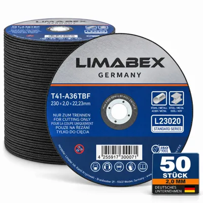 Produktbild von Trennscheiben 230 x 2.0 mm Metall Stahl Edelstahl INOX Rohre Profile Träger Bleche Stangen 50 Stück