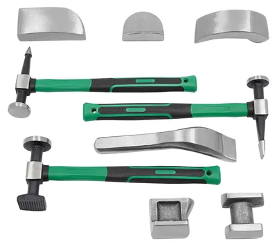 Produktbild von Autobeulenkorrektur Set - Karosserie Ausbeulwerkzeug - 9-teiliges Dellen Reparaturset - Universelles Auto Werkzeugset - Tragbares Karosserie Reparatur Kit