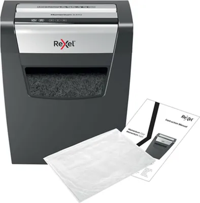 Produktbild von Rexel Momentum X410 Aktenvernichter Partikelschnitt-Zerkleinerung Schwarz Grau