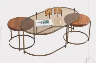 Produktbild von r 3-teiliger Couchtisch Wohnzimmer Glastisch Exklusiver Tisch