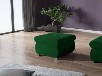 Immagine prodotto di Piccolo pouf ABEL 1 - verde scuro