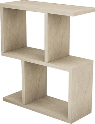 Image de Table d'appoint en bois "Zet" - 45 x 17 x 51 cm - Travertin