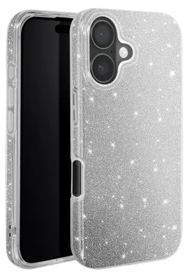 Obrázok produktu pre Avizar, trblietavé puzdro na mobilný telefón iPhone 16 Plus - ultratenké a nárazuvzdorné, strieborné
