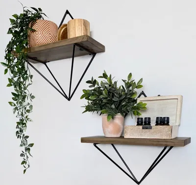 Produktbild von Skye Decor, Wr046, Wandregale, Nussbaum, Holz, 30 x 30 x 14 cm