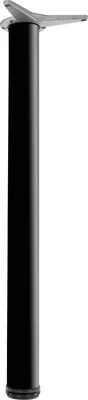 Produktbild von Tischfuß zylindrisch Tischbein ø 60mm Möbelbein L 700mm, Stahl schwarz lackiert