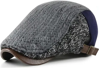 Produktbild von Stylische HE-26134 Baskenmütze in Grau für Herren KP26134