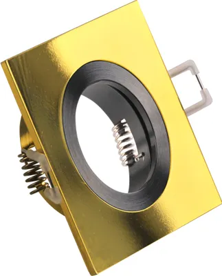 Immagine prodotto di Lampada da incasso quadrata oro-nera con portalampada GU10 FEBE 323378 Polux